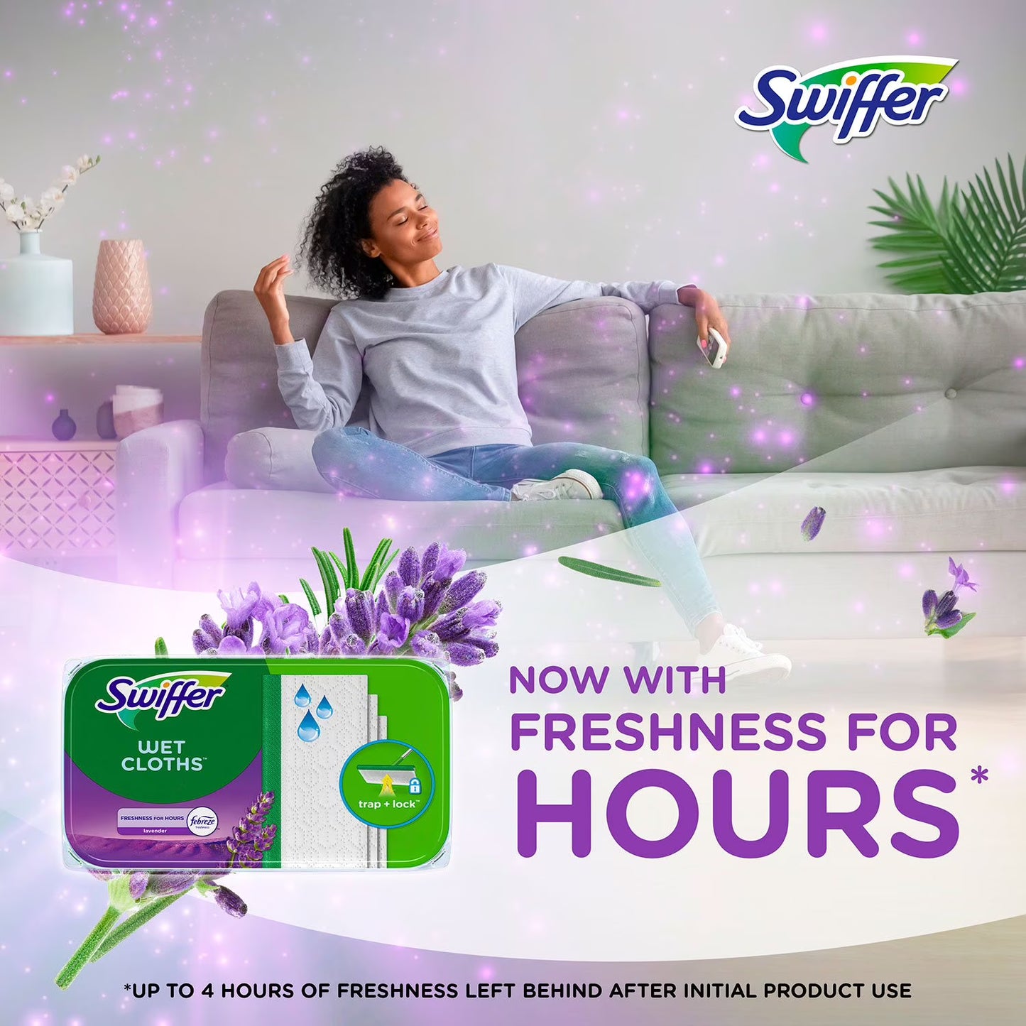 Swiffer Sweeper Mop Pads Refill, Lavender, 64 ct.