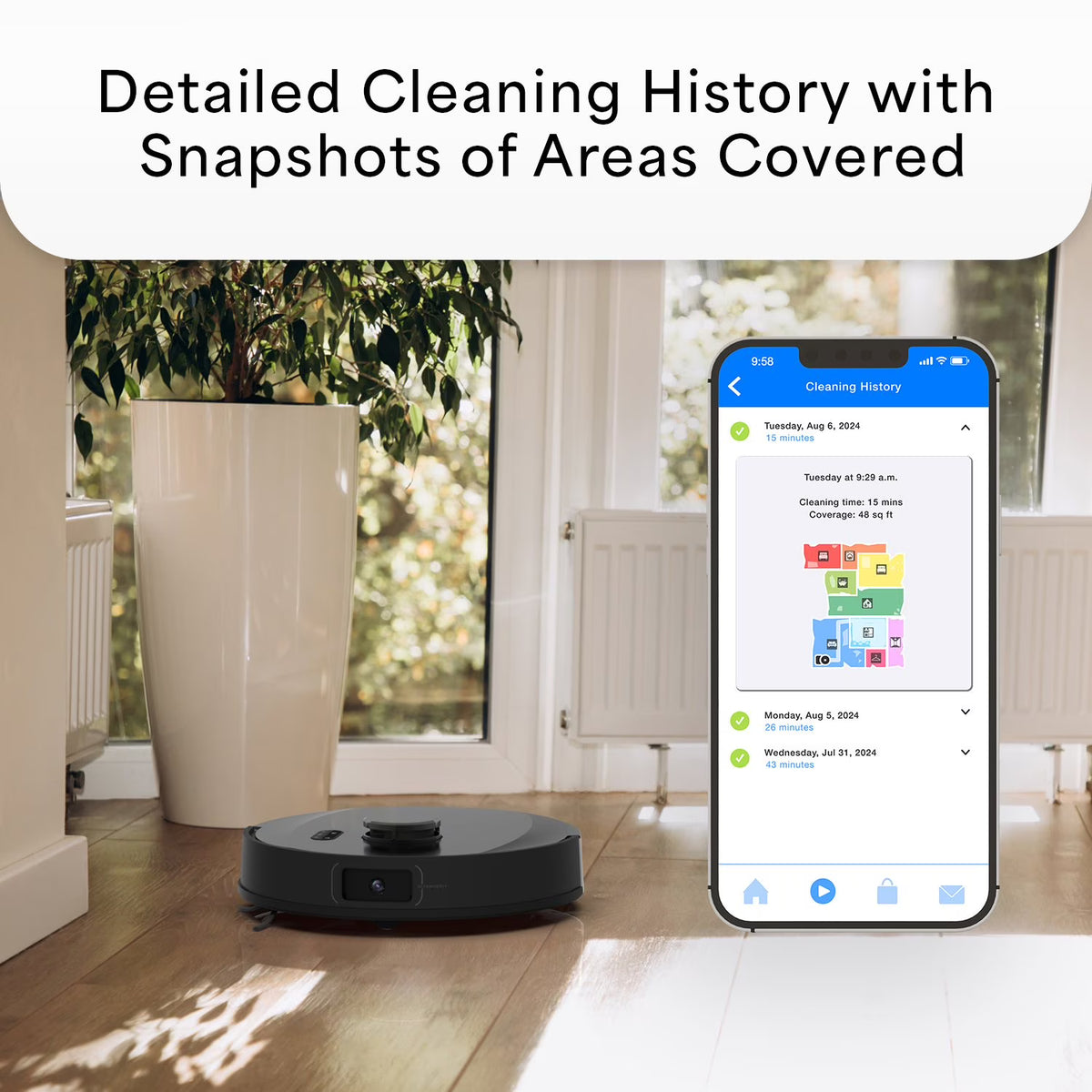 bObsweep UltraVision Self-Emptying Robot Vacuum and Mop with 180-Day Dock