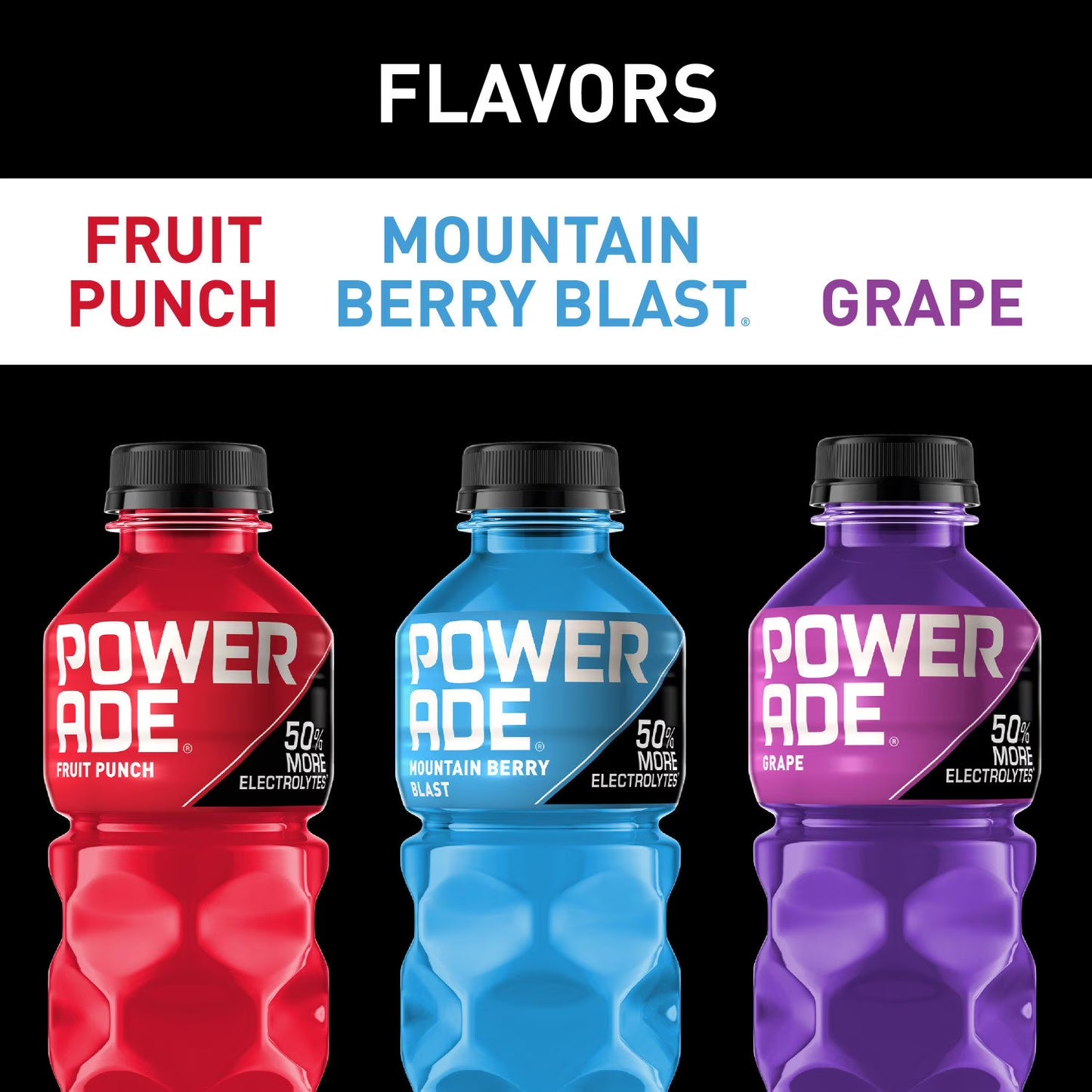 POWERADE Variety Pack Bottles, 20 fl. oz., 24 pk.