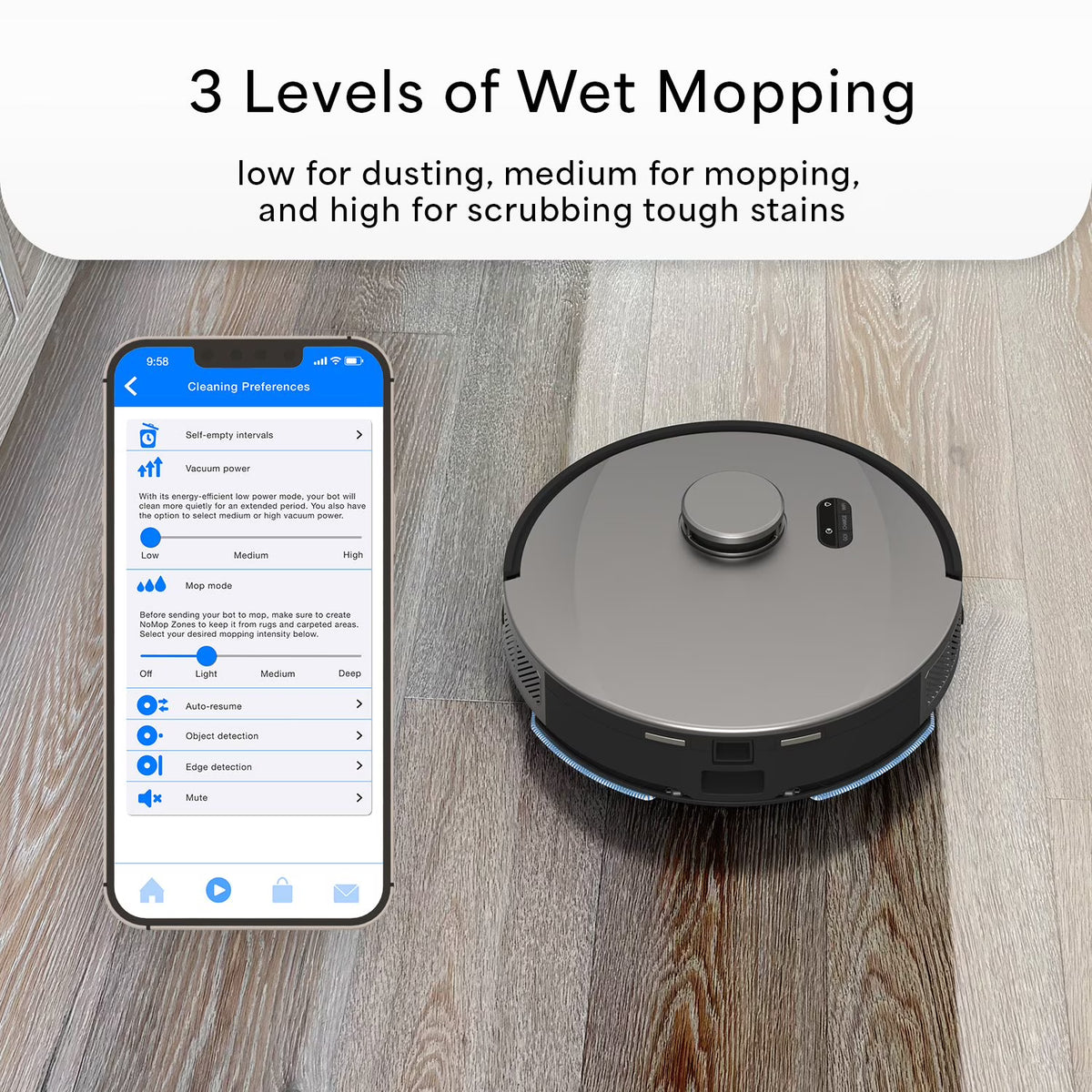 bObsweep UltraVision Self-Emptying Robot Vacuum and Mop with 180-Day Dock