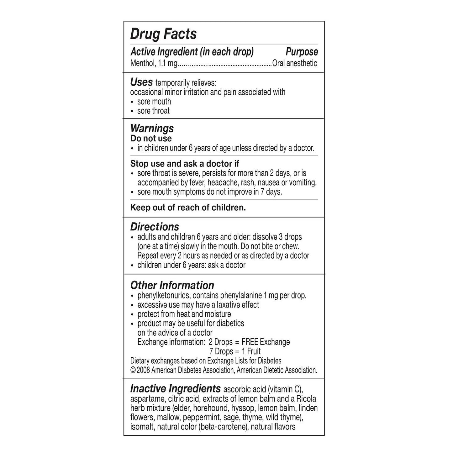 Ricola Sugar-Free Lemon Mint Herb Throat Drops, 210 ct.