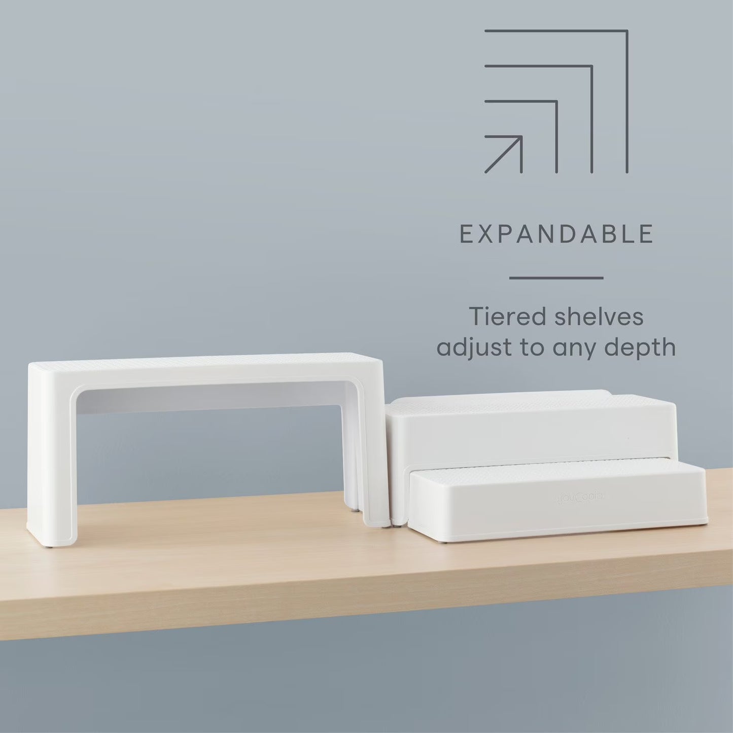 YouCopia ShelfSteps 2-Pack Can Organizer Set, 3-Shelf