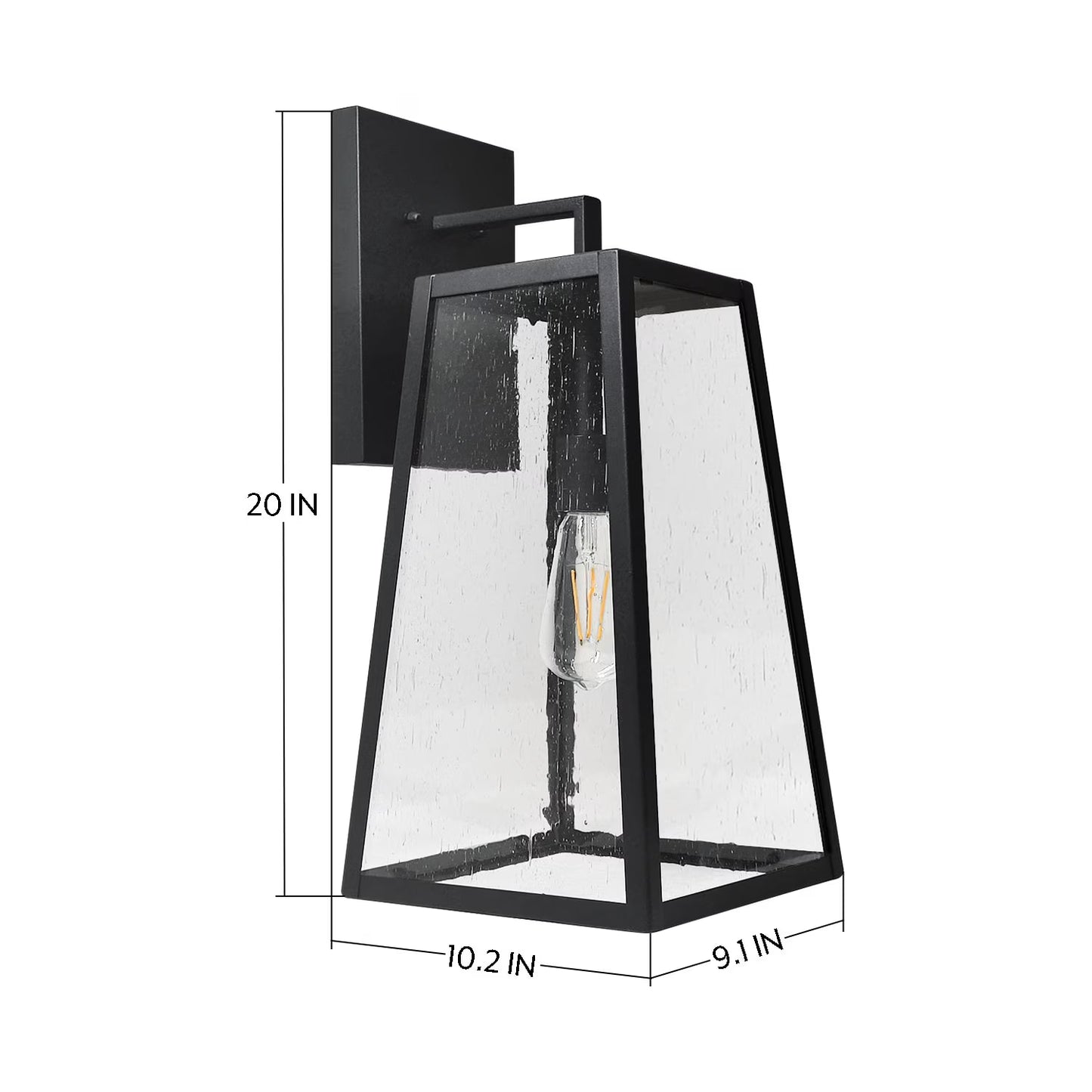 details by Becki Owens 20-inch Black Wall Lantern