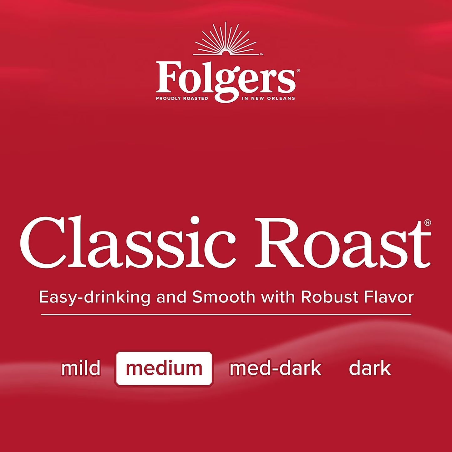 Folgers Classic Medium Roast Ground Coffee, 43.5 oz.
