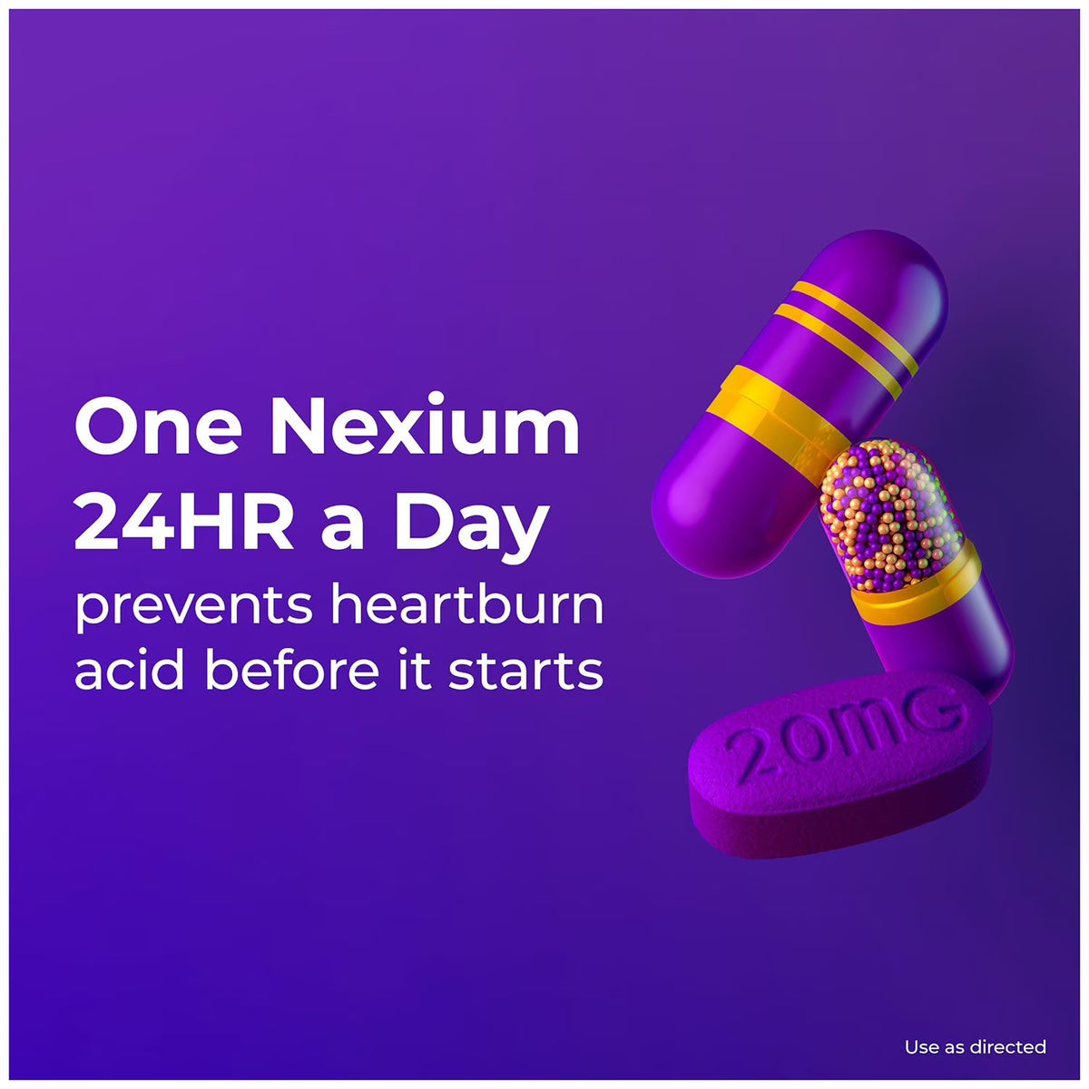 Nexium 24HR Acid Reducer Heartburn Relief Capsules with Esomeprazole Magnesium, 42 ct.