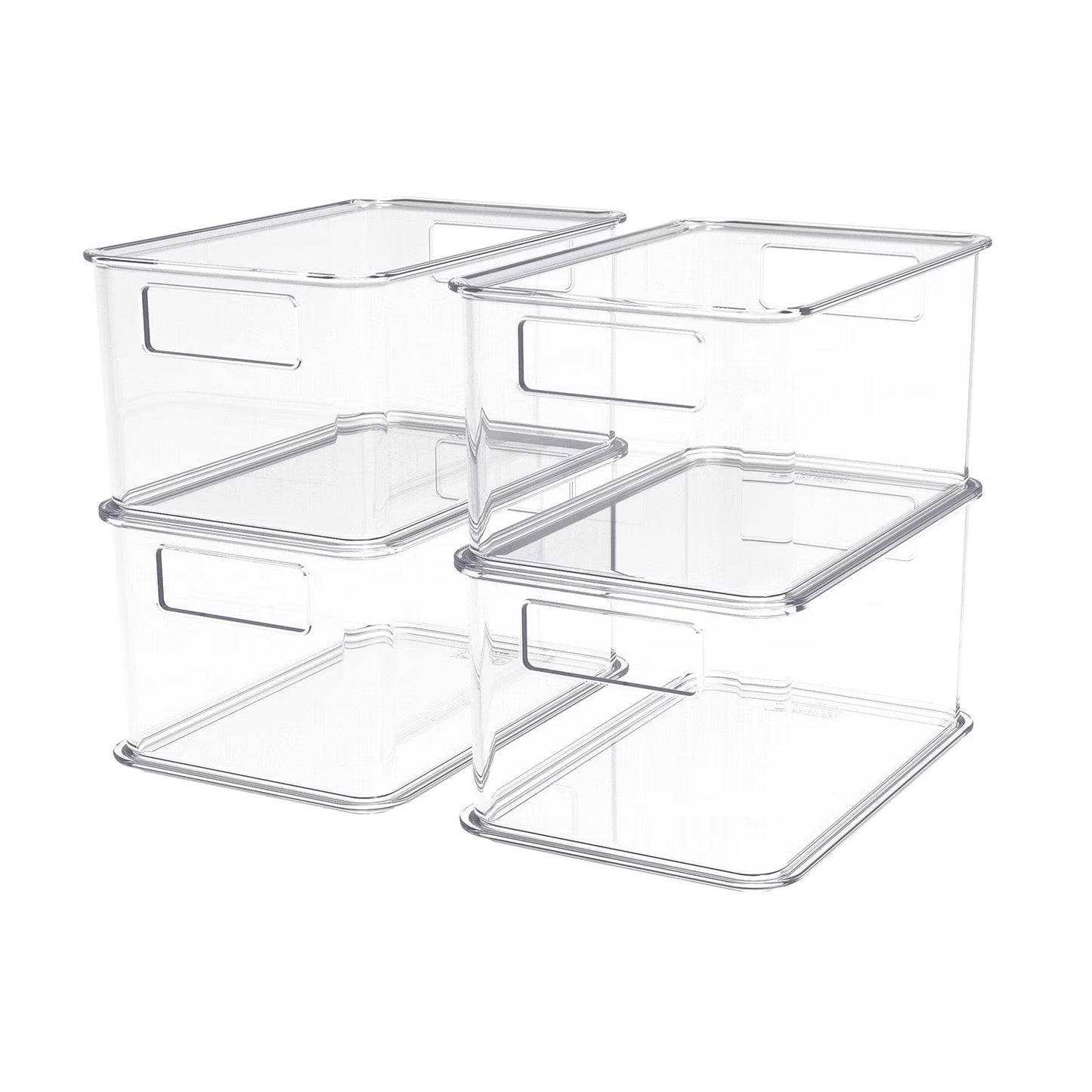 Clearly 4-Piece Clear Plastic Organizing Bin Set