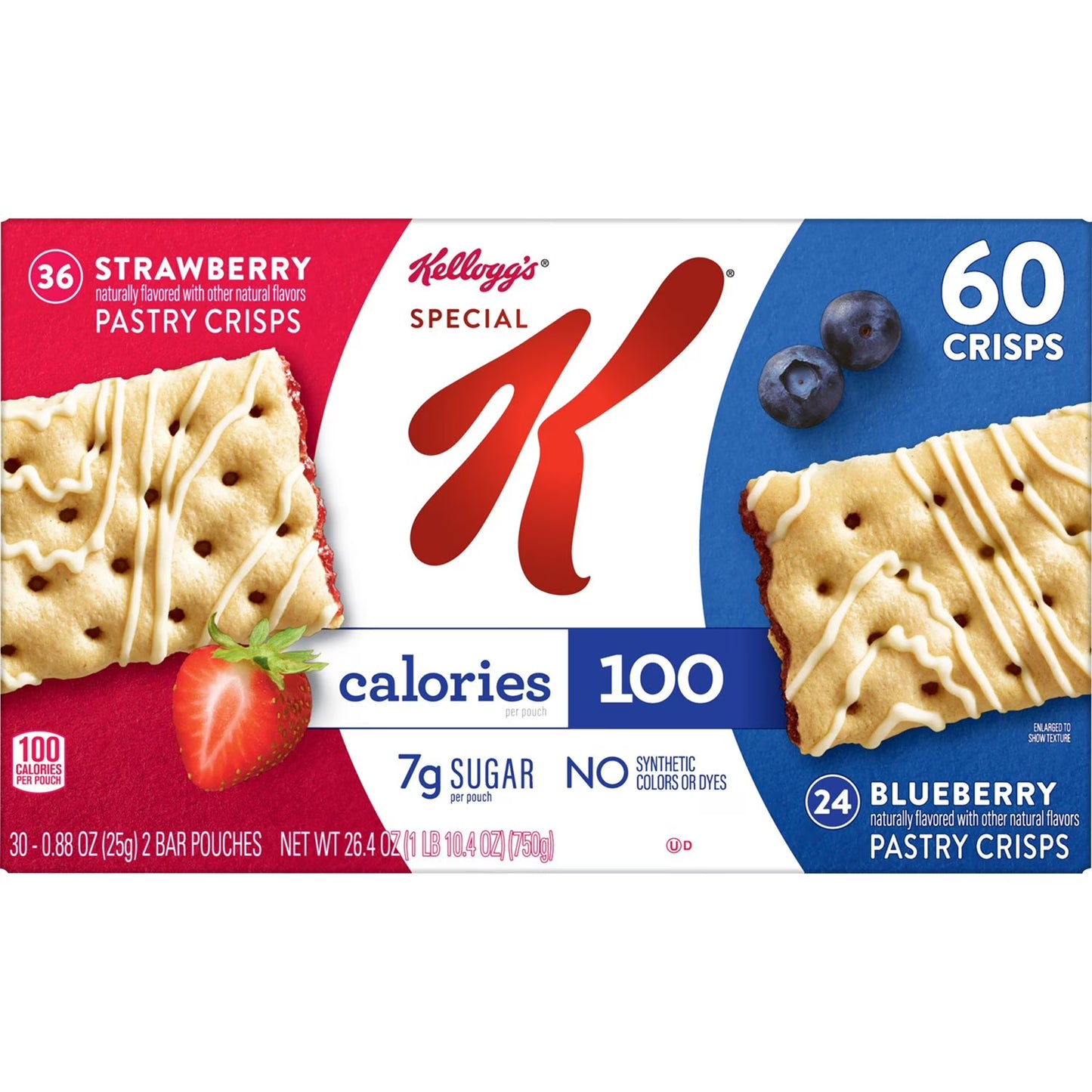 Special K Pastry Crisp Bars, Variety Pack, 60 ct.