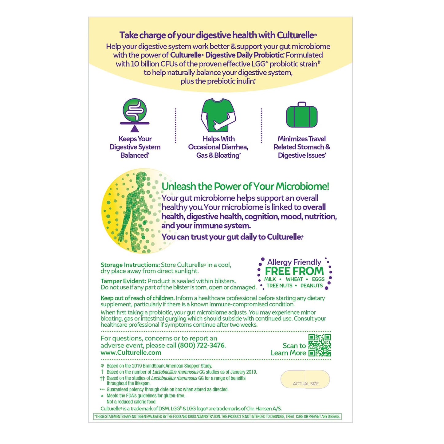 Culturelle Digestive Daily Probiotics Capsules, 80 ct.