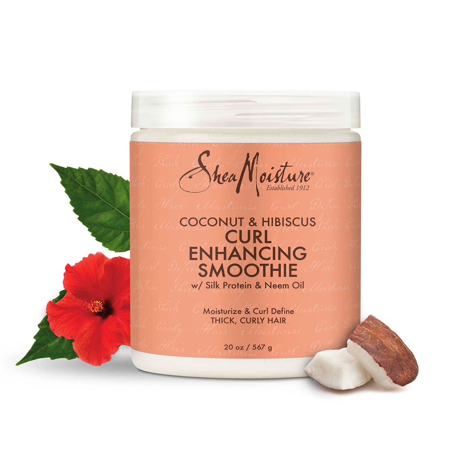 Shea Moisture Curl Enhancing Smoothie Hair Cream, Coconut and Hibiscus, 20 oz.