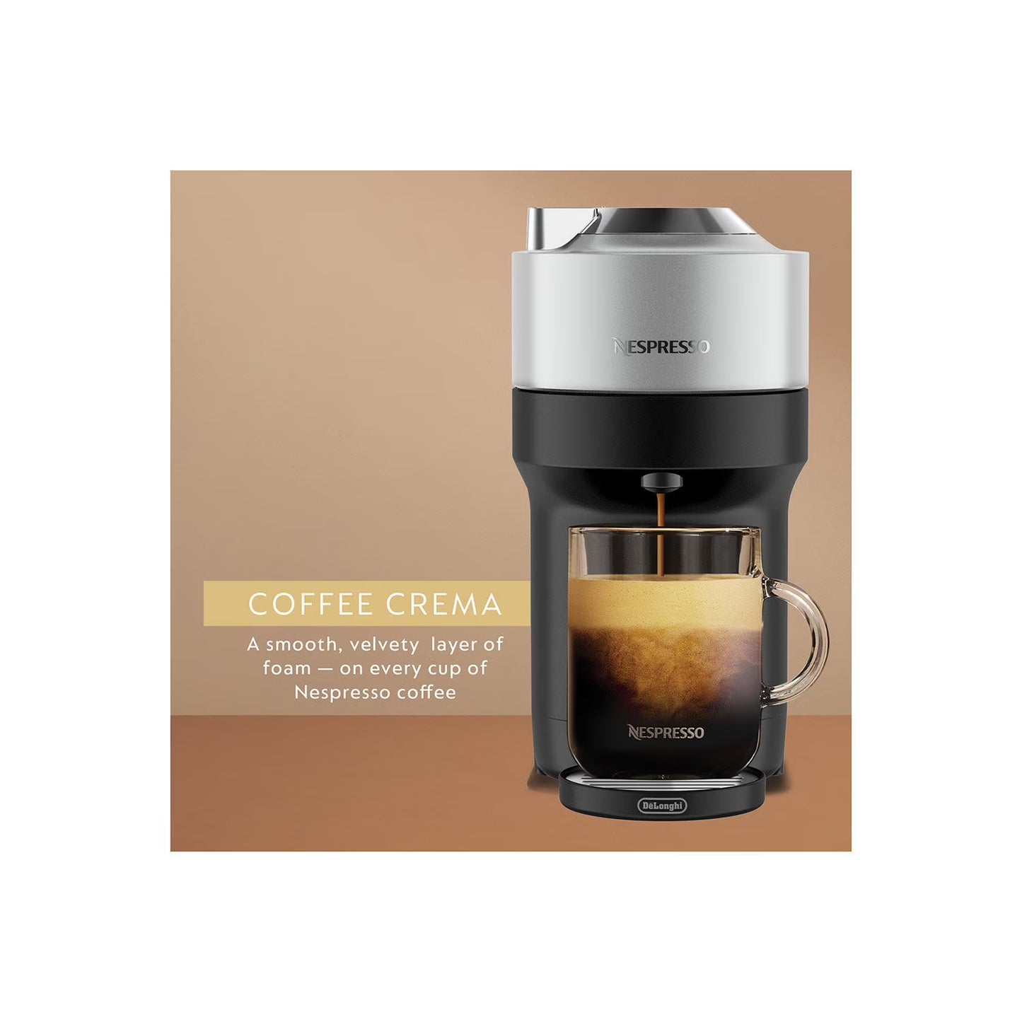 Nespresso Vertuo Pop+ Deluxe Coffee Maker with Milk Frother & Coffee Voucher