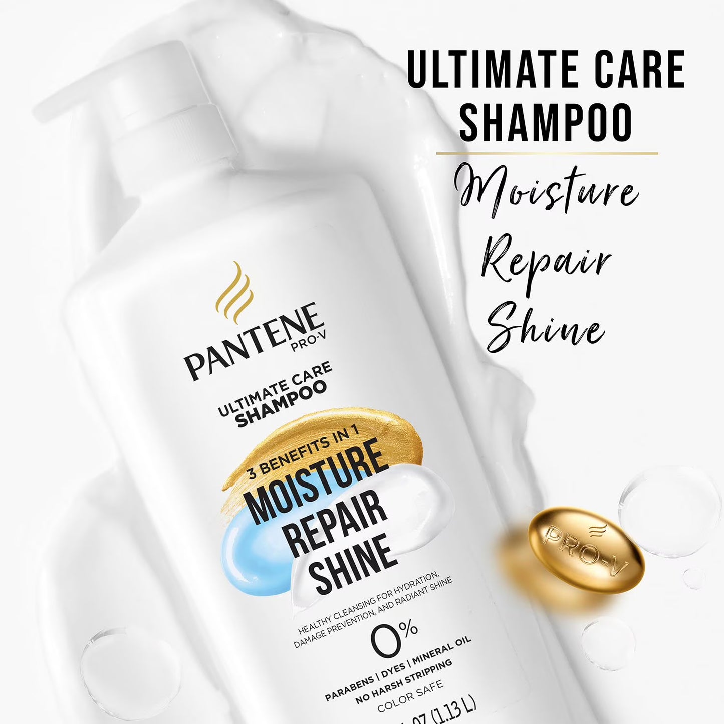 Pantene Pro-V Ultimate Care 3-in-1 Shampoo, 38.2 fl. oz.