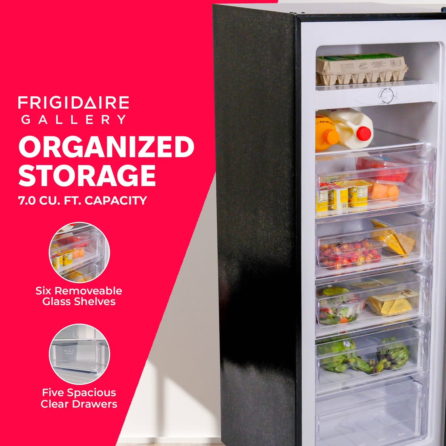 Frigidaire Gallery 7 cu. ft. Upright Convertible Fridge/Freezer