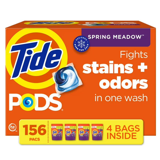 Tide PODS Laundry Detergent Pacs, Spring Meadow, 156 ct.