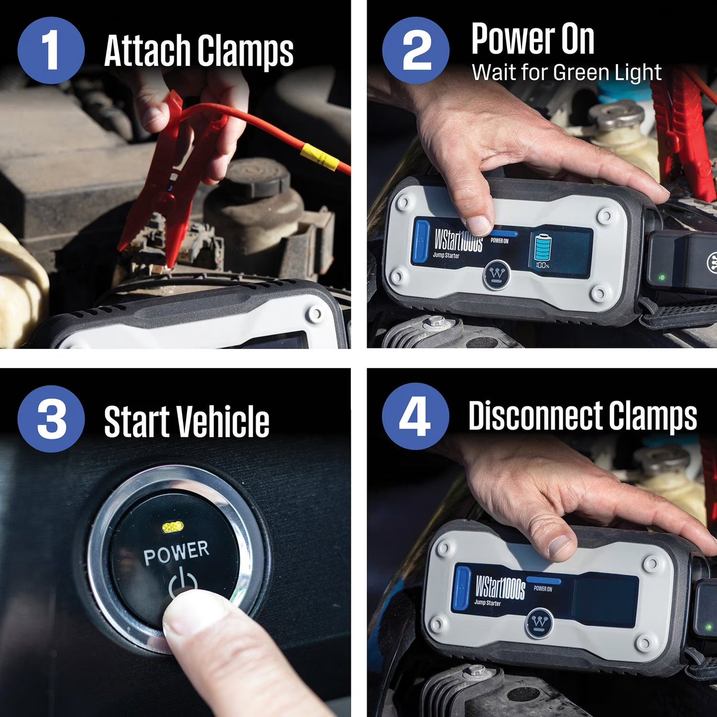 Westinghouse Jump Starter & Power bank with 200 Lumen Light (1500, 2000, 4000 Peak Amp)