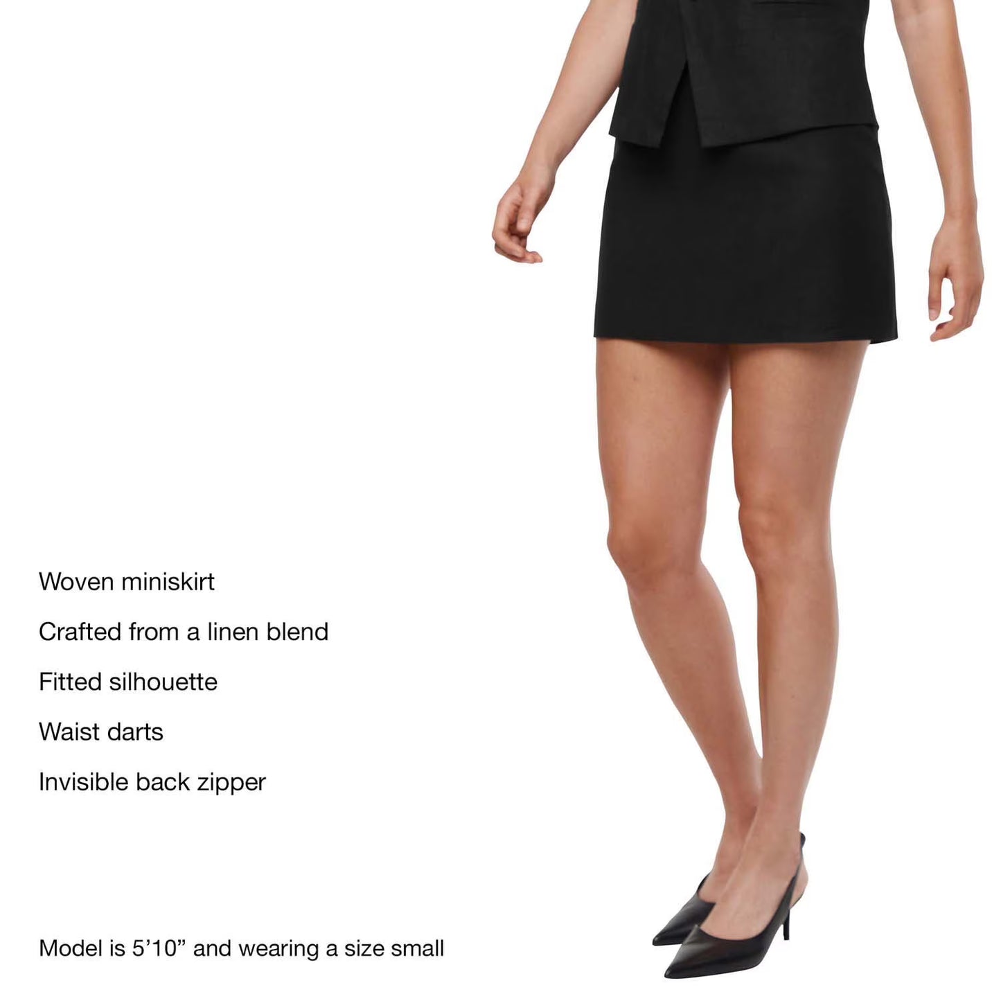 Express Women's Linen Blend Mini Skirt