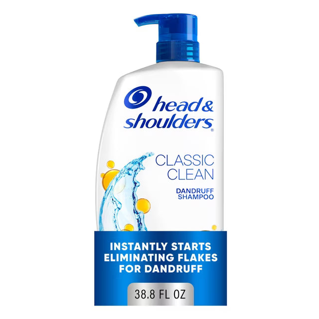 Head & Shoulders Classic Clean Anti-Dandruff Shampoo, Vitamin E, Flake Protection & Itch Relief, 38.8 fl. oz