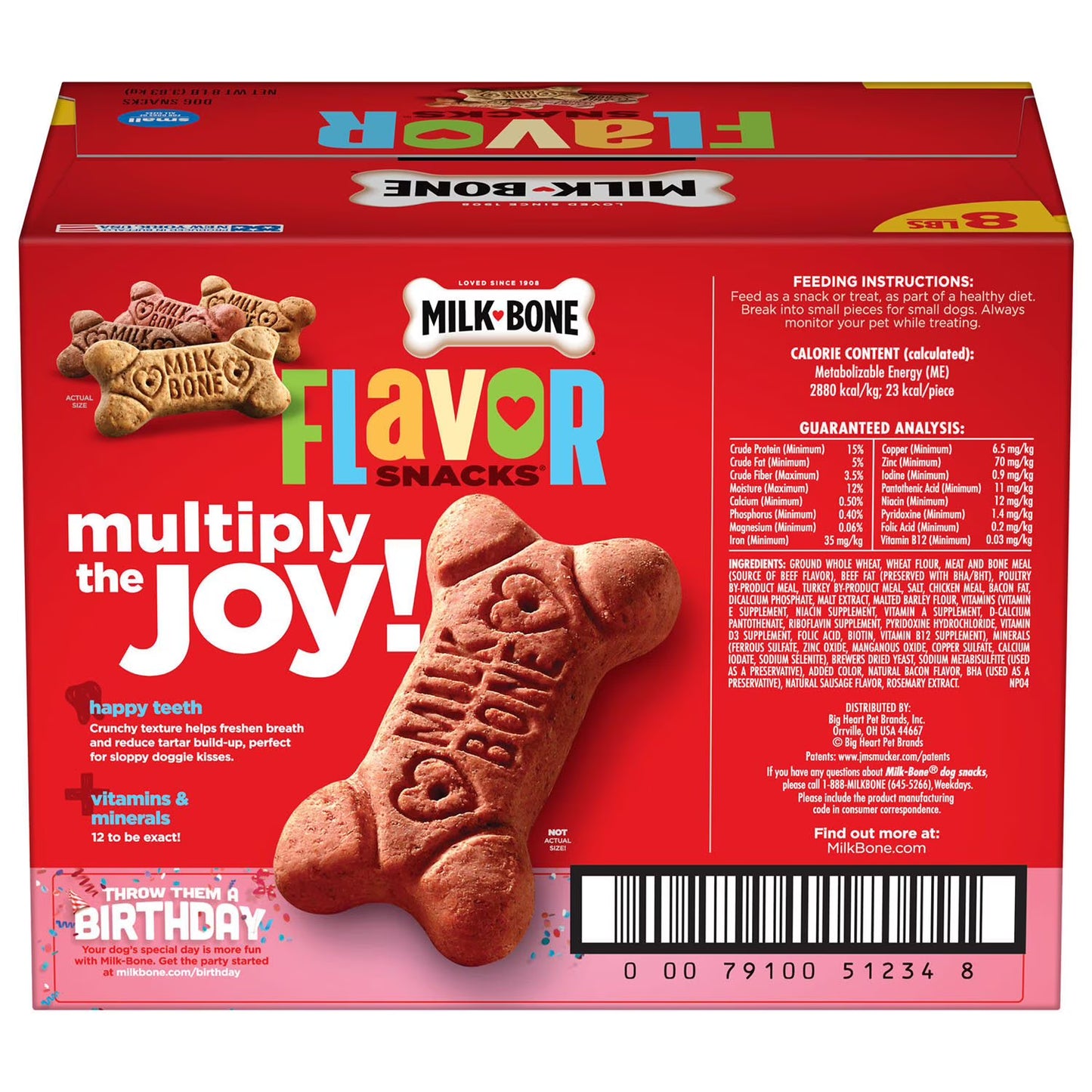 Milk-Bone Flavor Snacks Variety Pack Small Crunchy Dog Biscuits, 8 lbs.