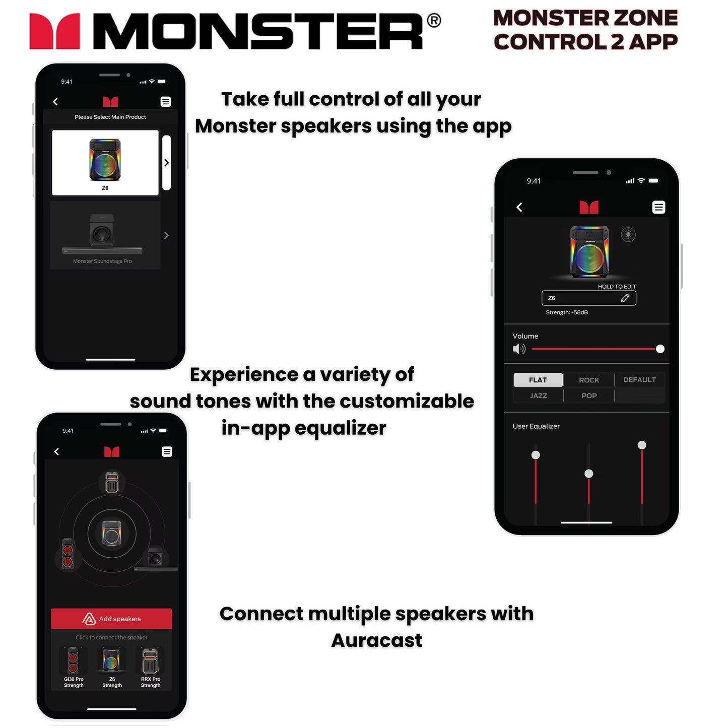Monster Z6 All-in-One PA Bluetooth Speaker System