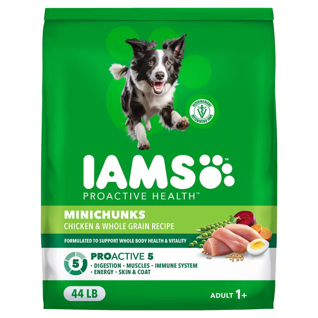 IAMS Proactive Health Minichunks Chicken Recipe Adult Dry Dog Food, Multi-sizes