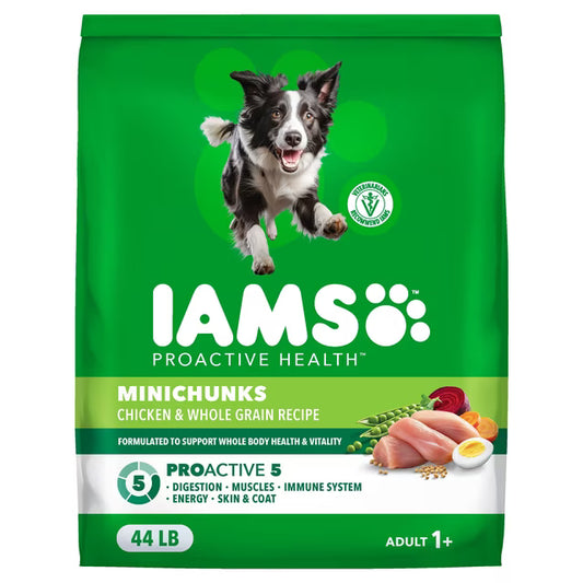 IAMS Proactive Health Minichunks Chicken Recipe Adult Dry Dog Food, Multi-sizes