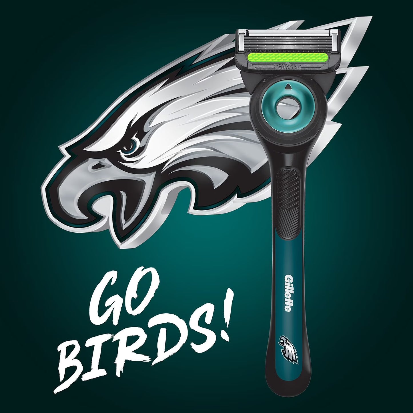 Gillette Labs NFL Philadelphia Eagles Men's Razor, Handle + 8 Cartridges