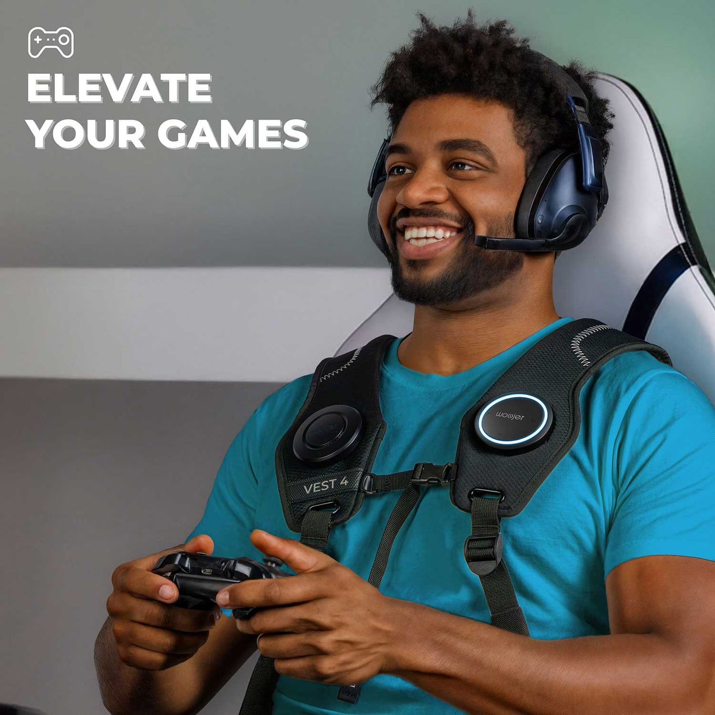 Woojer Vest 4 High-Fidelity Haptics - for VR, Games, Music, Movies, and Wellness