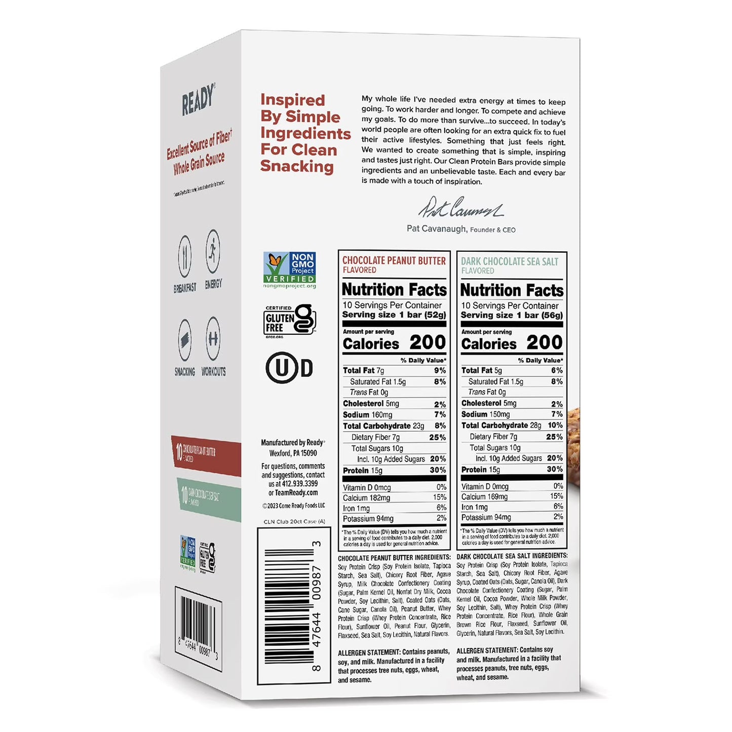 Ready Protein Bar, Variety Pack, 20 ct.