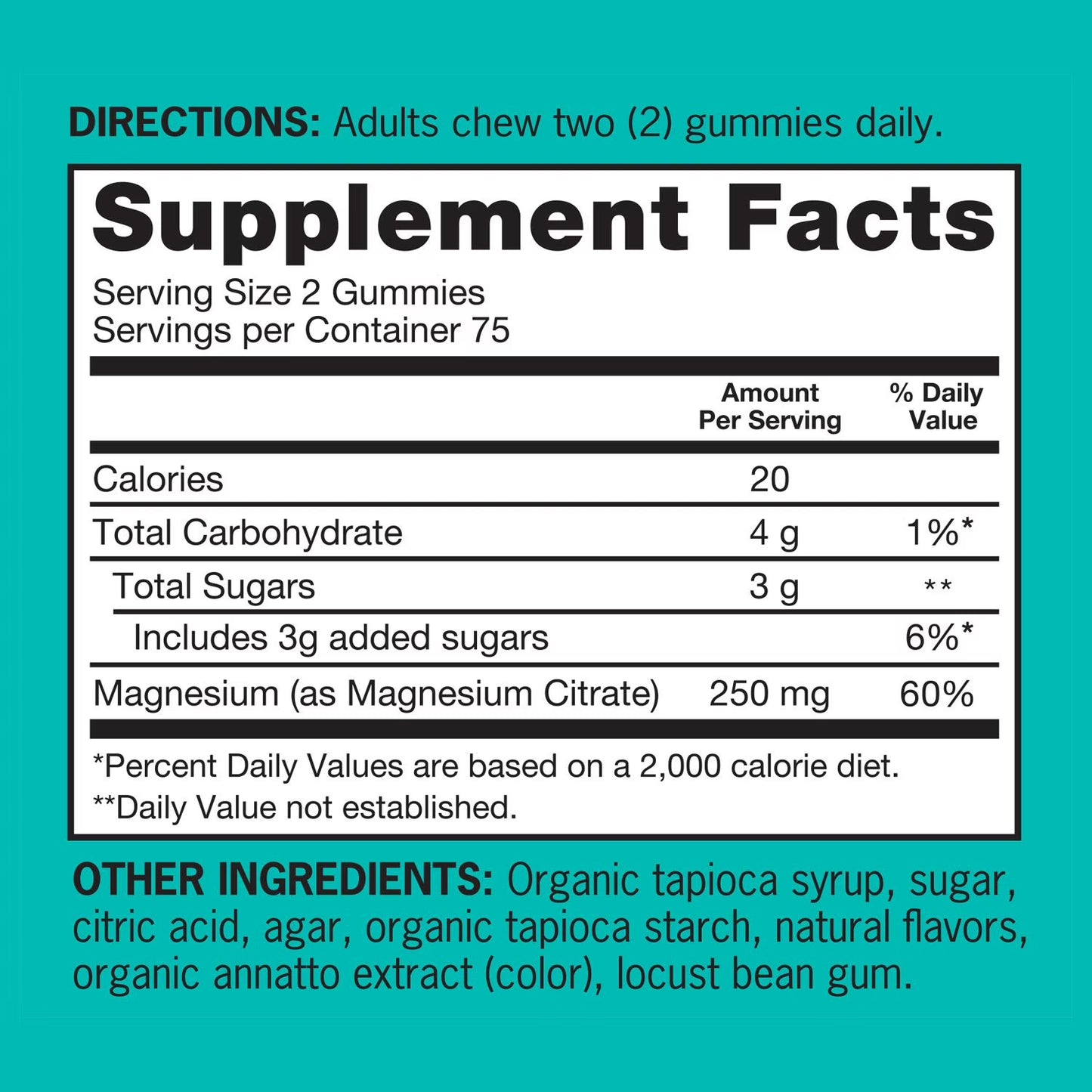 Qunol Extra Strength Magnesium Citrate High Absorption Gummies, 250 mg 150 ct.