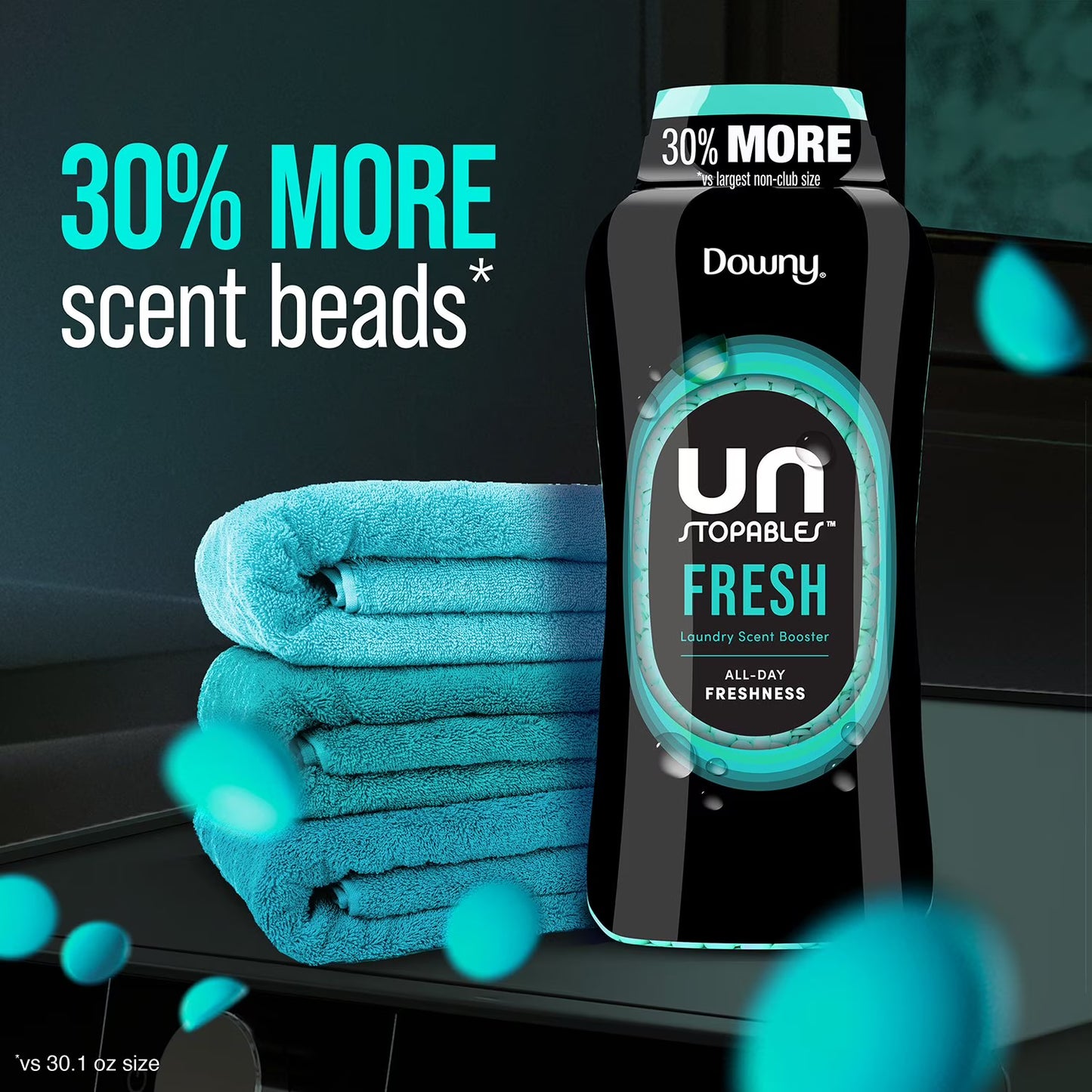 Downy Unstopables In-Wash Laundry Scent Booster Beads, Fresh, 39.9 oz