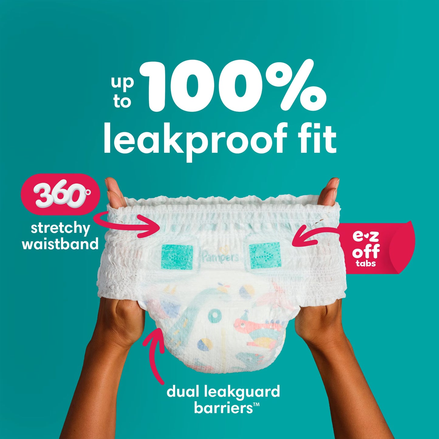 Pampers Cruisers 360 Diapers, Sizes 4-7