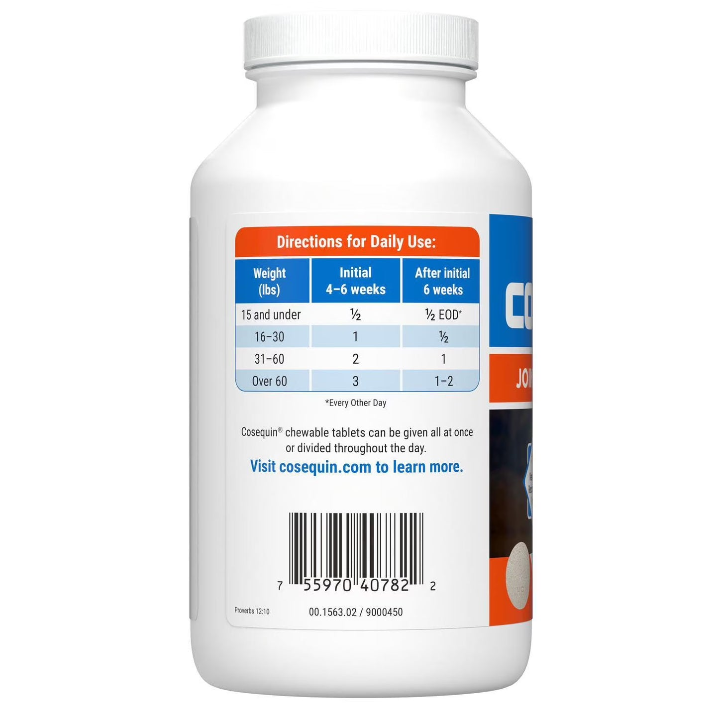 Nutramax Cosequin Maximum Strength Joint Health Dog Supplement with MSM and Hyaluronic Acid, 180 ct.