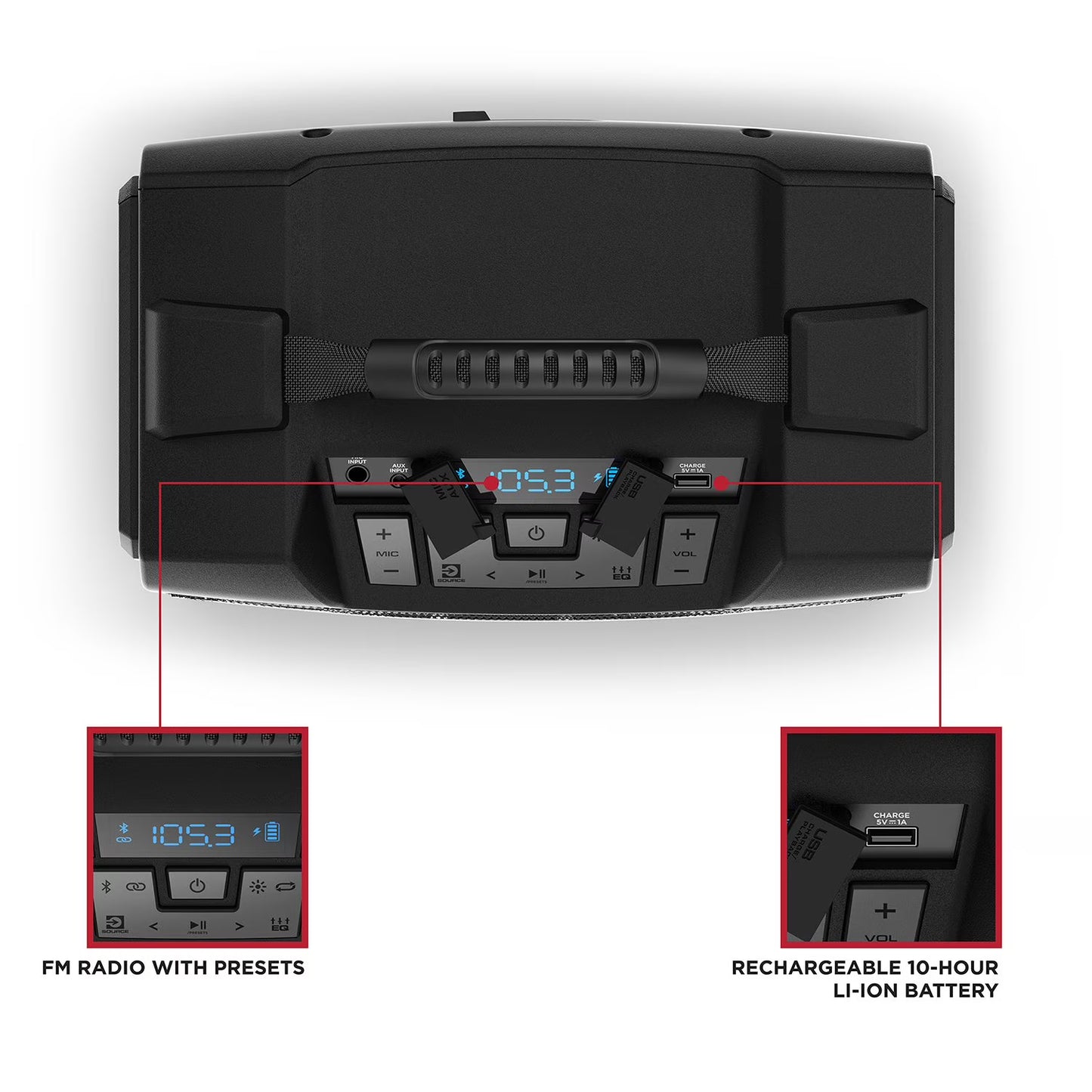 ION Audio Tailgater TD Rugged Bluetooth Speaker