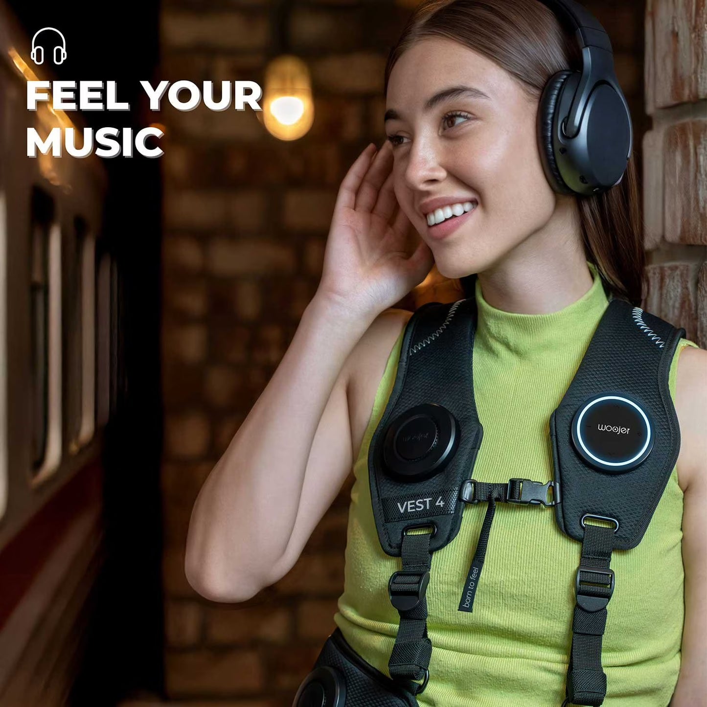 Woojer Vest 4 High-Fidelity Haptics - for VR, Games, Music, Movies, and Wellness