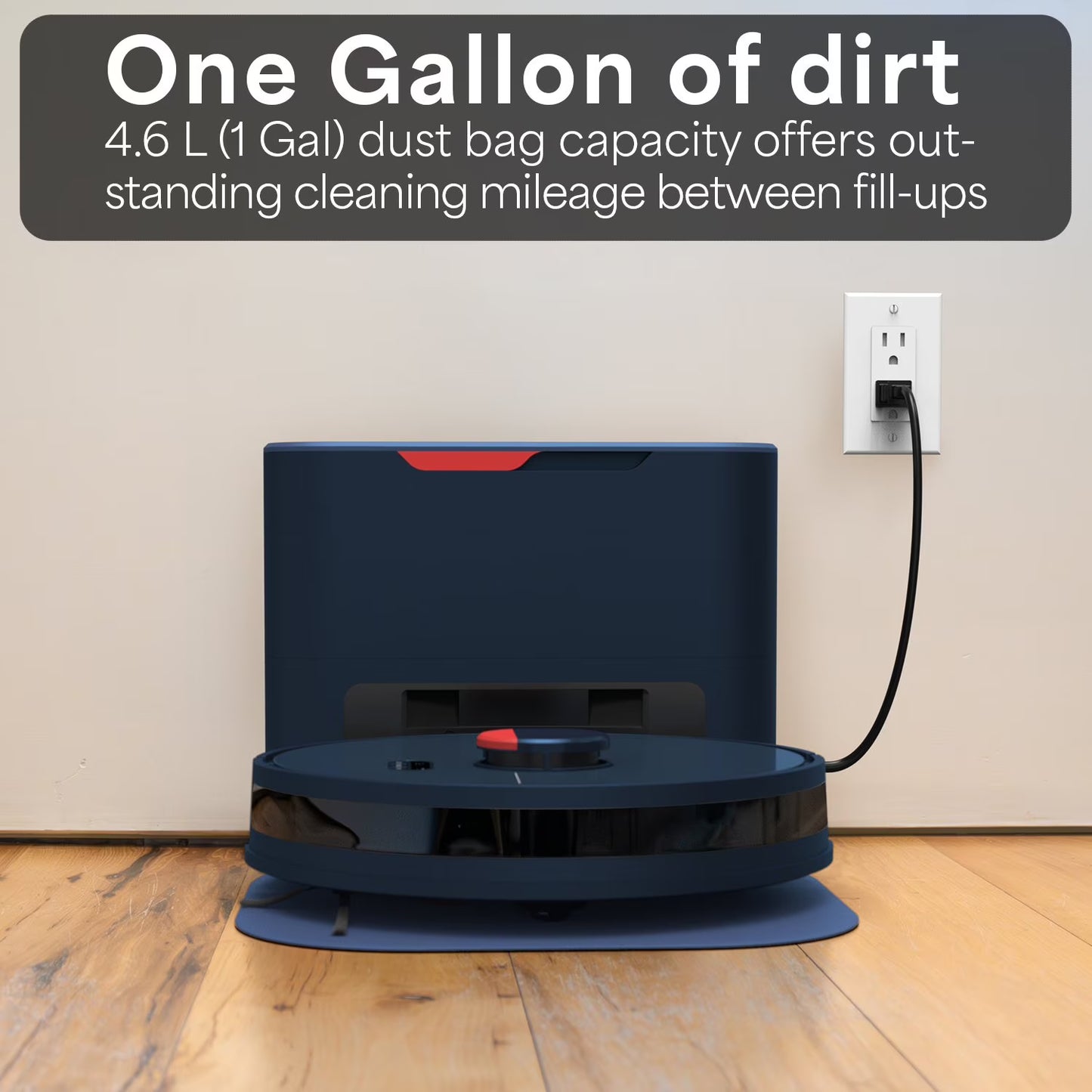 Bobsweep Dustin Self-Emptying Robot Vacuum & Mop with 100-Day Dock