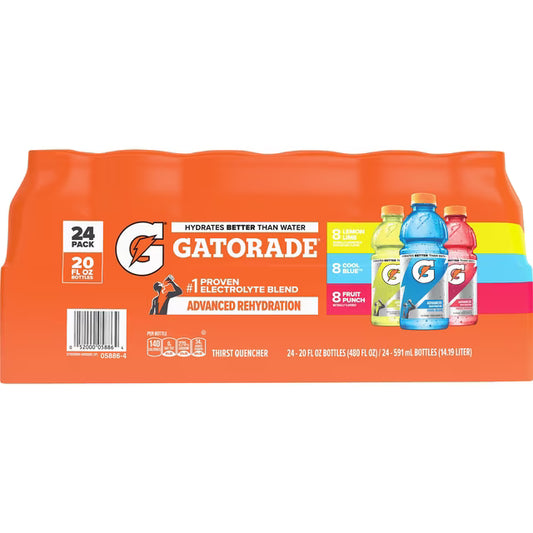 Gatorade Sports Drinks Variety Pack, 20 fl. oz., 24 pk.