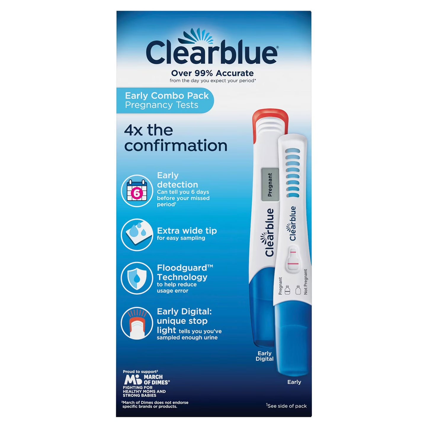 Clearblue Early Combo Pack Pregnancy Tests, 4 ct.