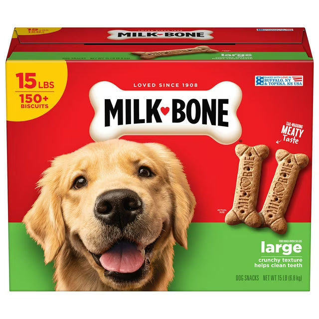 Milk-Bone Original Flavor Large Crunchy Dog Biscuits, 15 lbs.