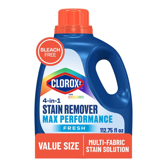 Clorox 2 for Colors Max Performance Stain Remover, 4 in 1, 112.75 fl. oz.