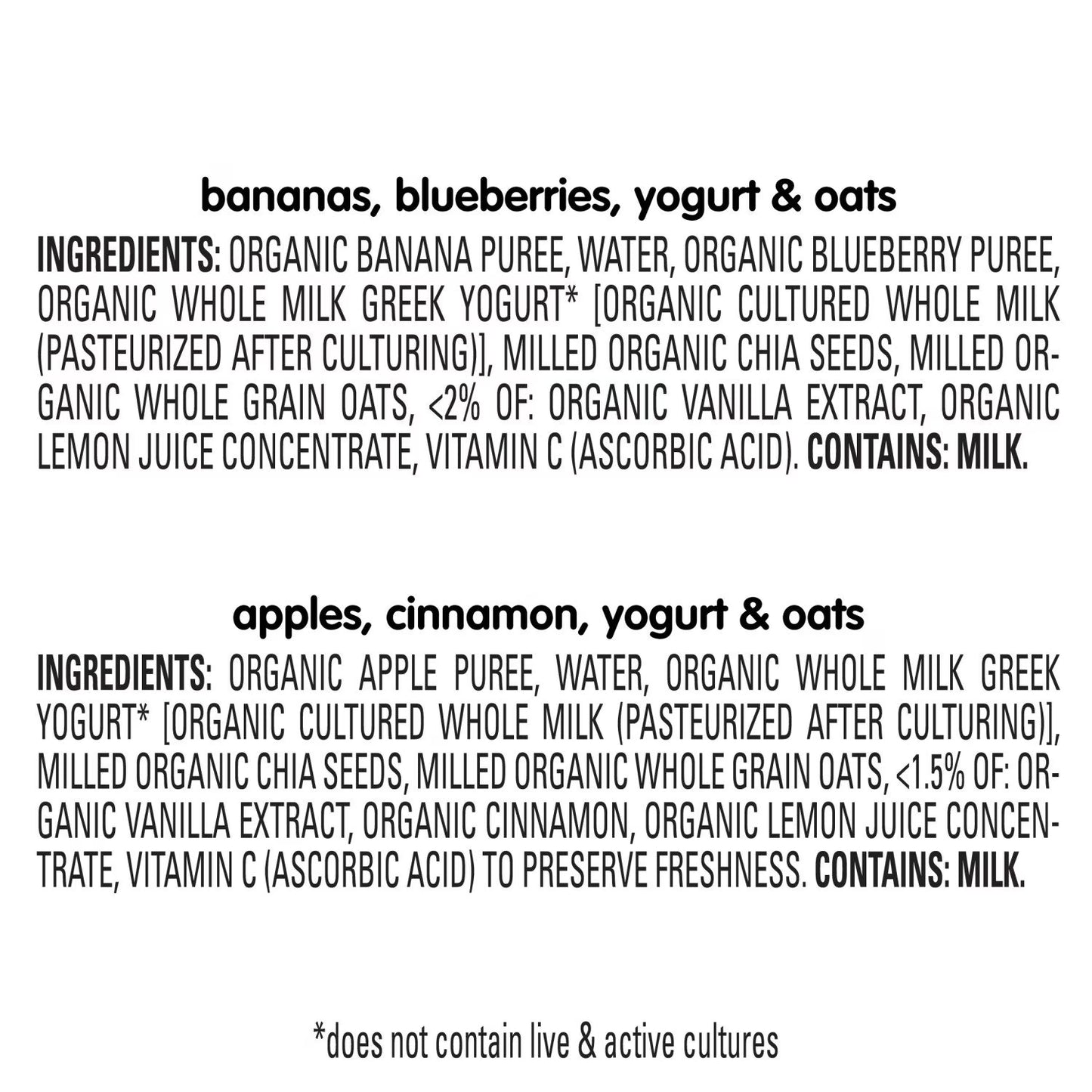 HappyTOT Organics Super Morning Pouch, Apple Cinnamon and Blueberry Banana Variety Pack, 12 ct., 4 oz.