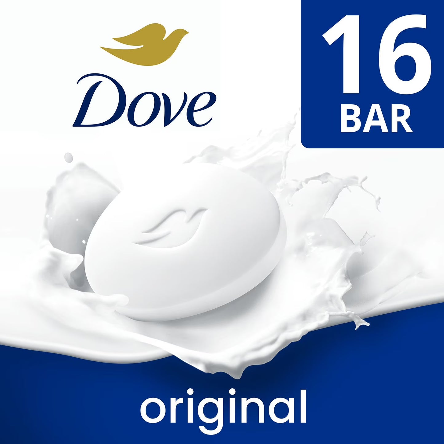 Dove Beauty Bar Soap, Original White, 3.75 oz., 16 ct.