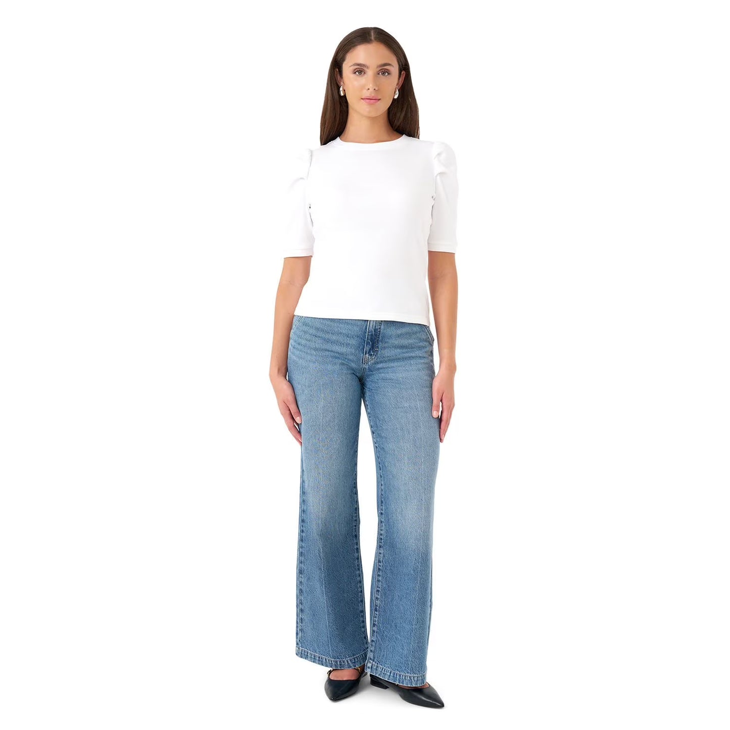 Rebecca Minkoff Women's Puff Sleeve Top