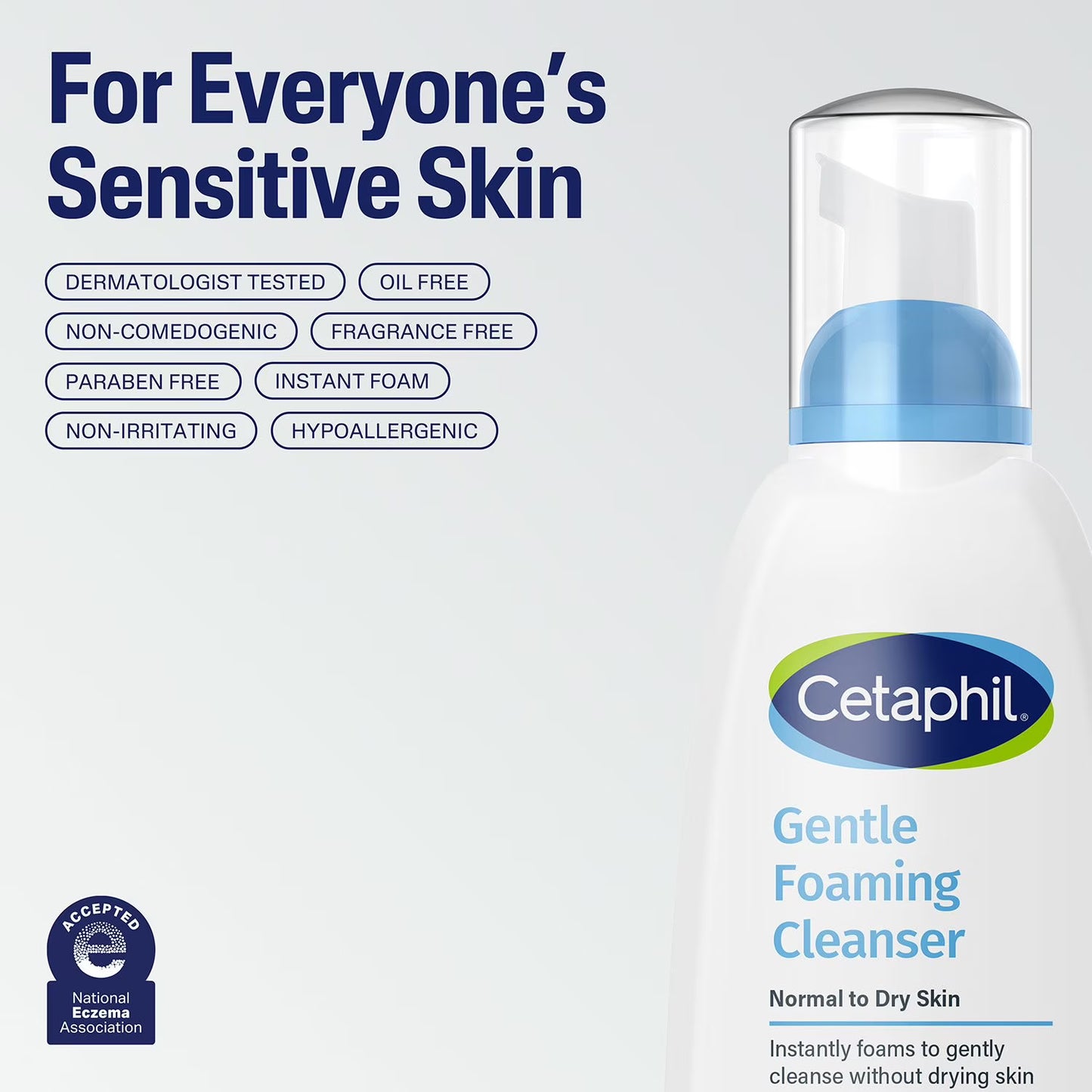 Cetaphil Gentle Foaming Cleanser, 8 fl. oz., 3 pk.