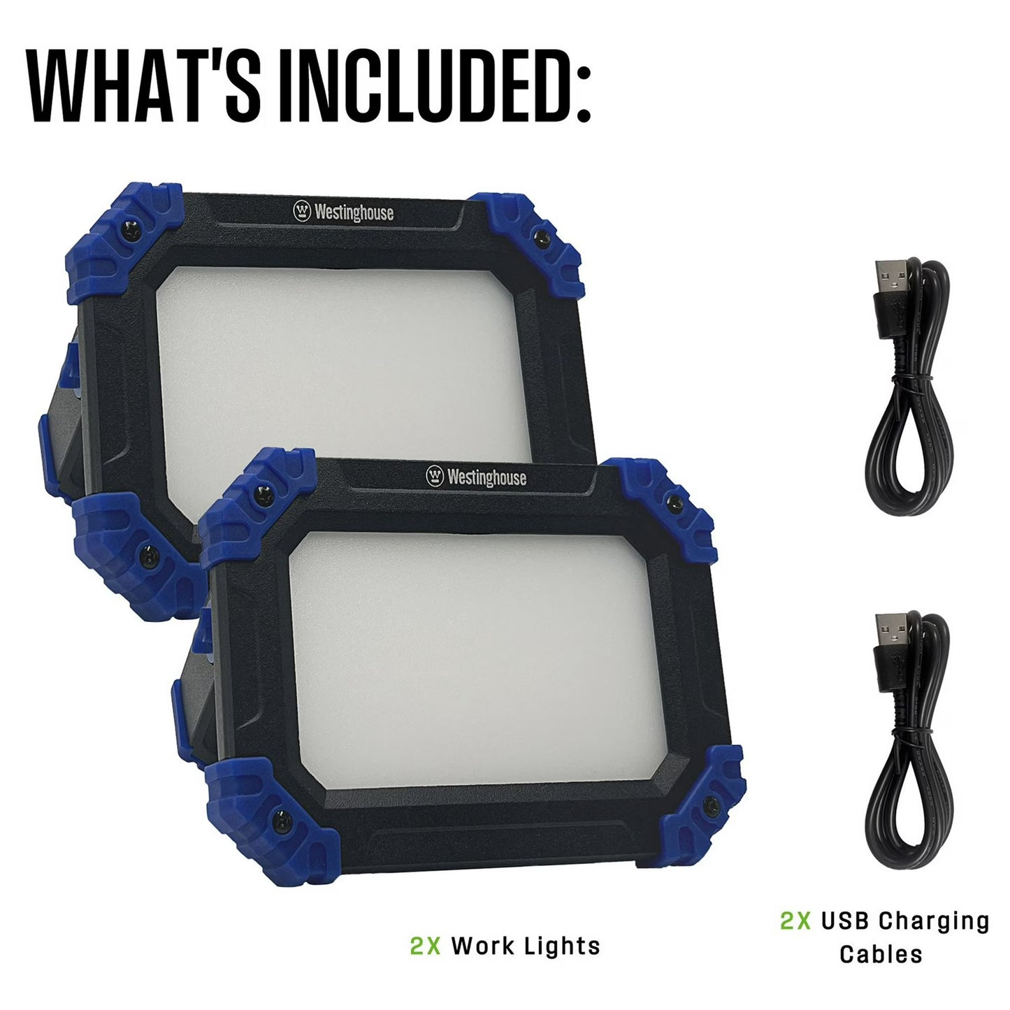 Westinghouse 2000 Lumen LED Rechargeable Portable Work Light (Set of 2)