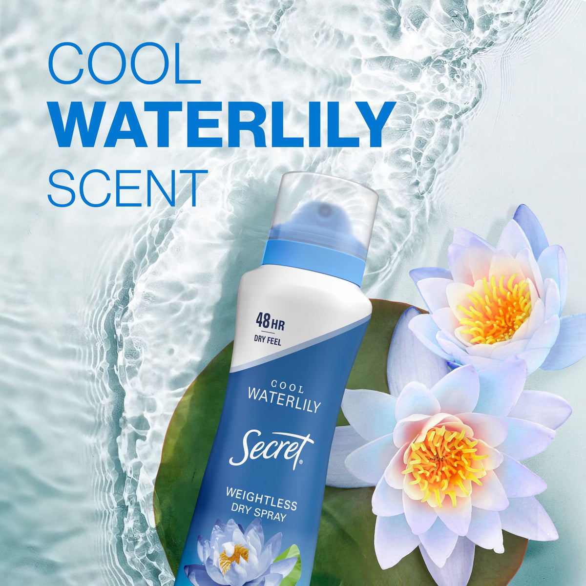 Secret Dry Spray Women's Antiperspirant Deodorant, Vanilla, Wild Rose & Waterlily, 4.1 oz., 3 pk.