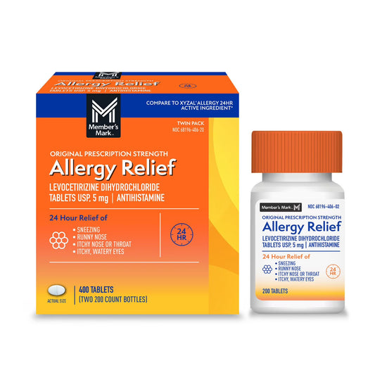 Levocetirizine Tablets, 5 mg, 400 ct.