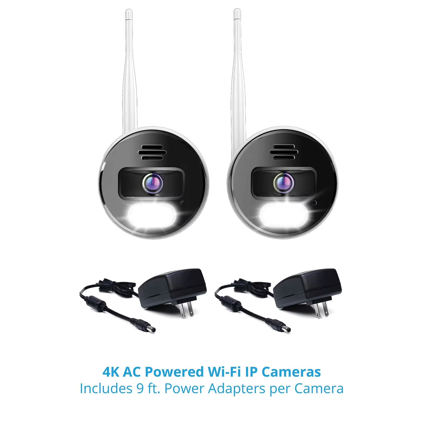 Night Owl Plug-In 4K HD Spotlight Cameras, 2pk.