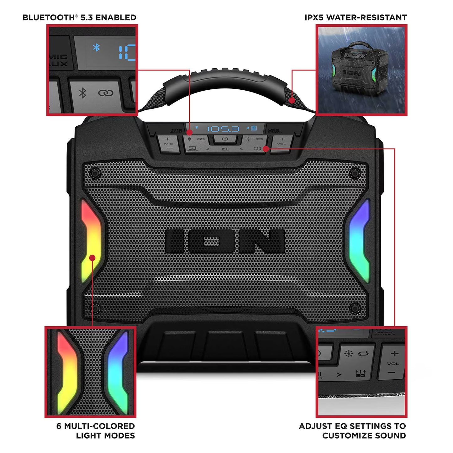 ION Audio Tailgater TD Rugged Bluetooth Speaker