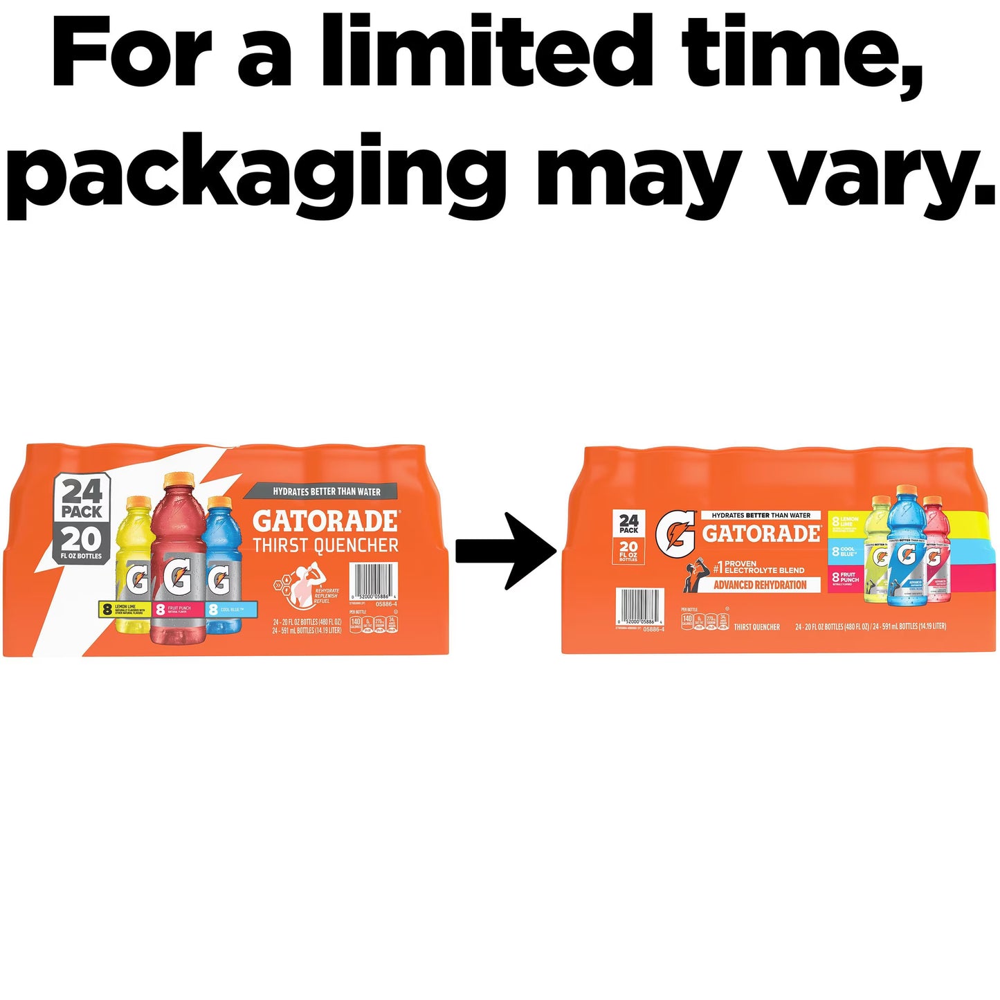Gatorade Sports Drinks Variety Pack, 20 fl. oz., 24 pk.