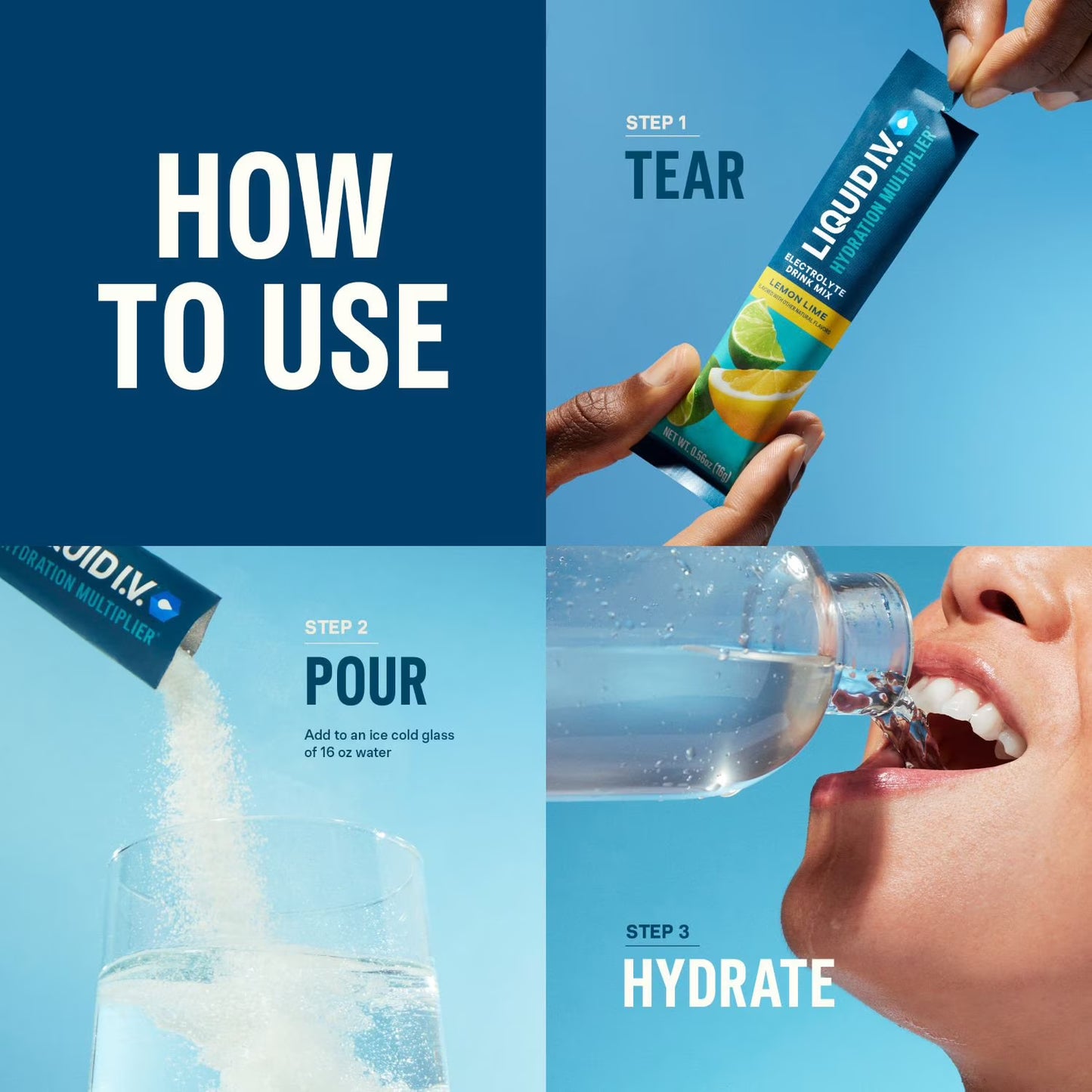 Liquid I.V. Hydration Multiplier Electrolyte Powder, Popsicle Firecracker, 30 pk.