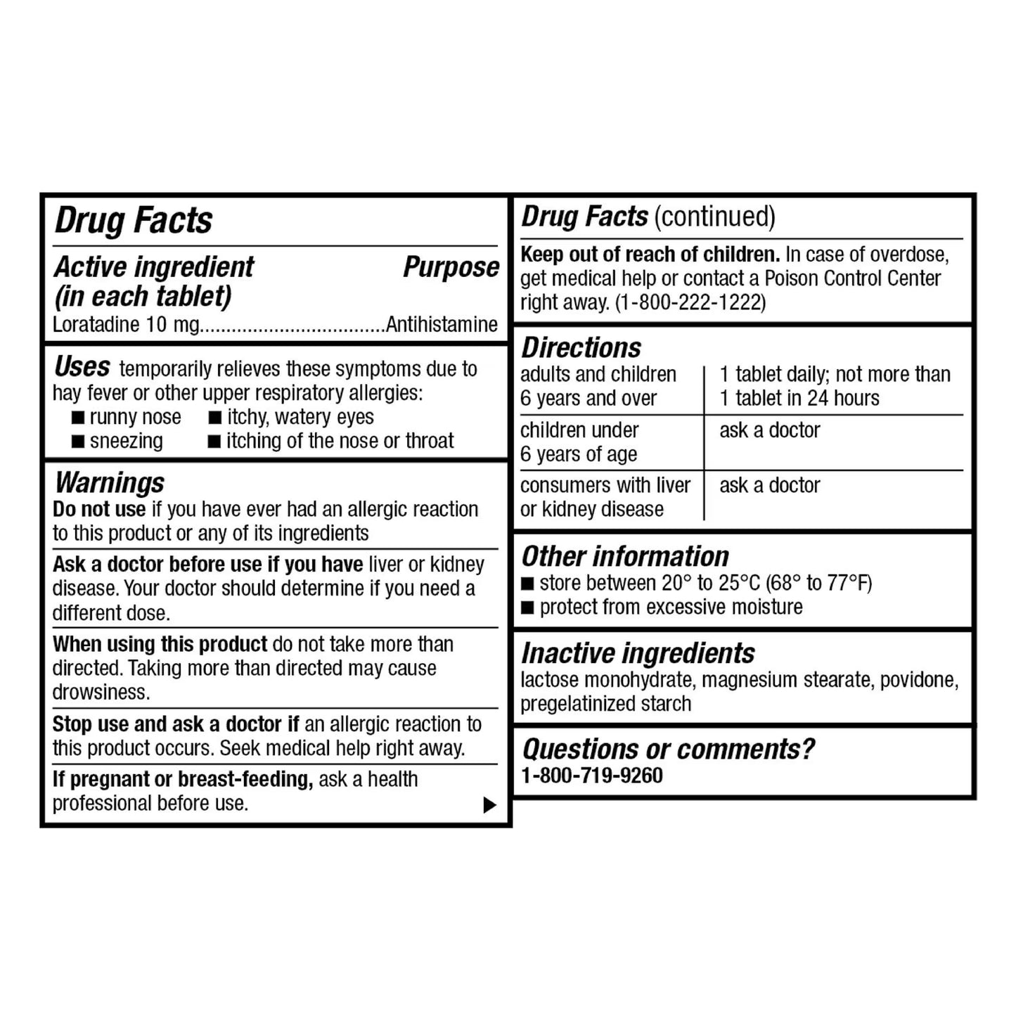 Allergy Relief Loratadine Tablets 10 mg, 400 ct.